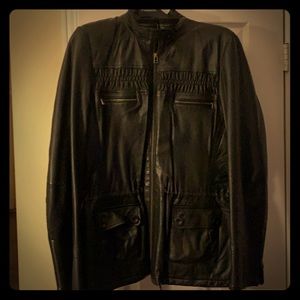 Danier black leather coat